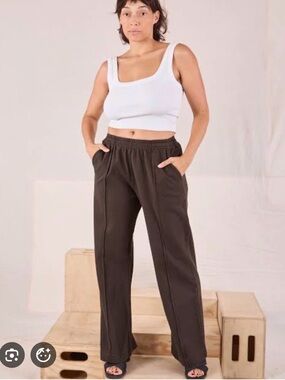 Big Bud Press Western Easy Pants — Wide-Leg Pull-On Pants in Dark Brown